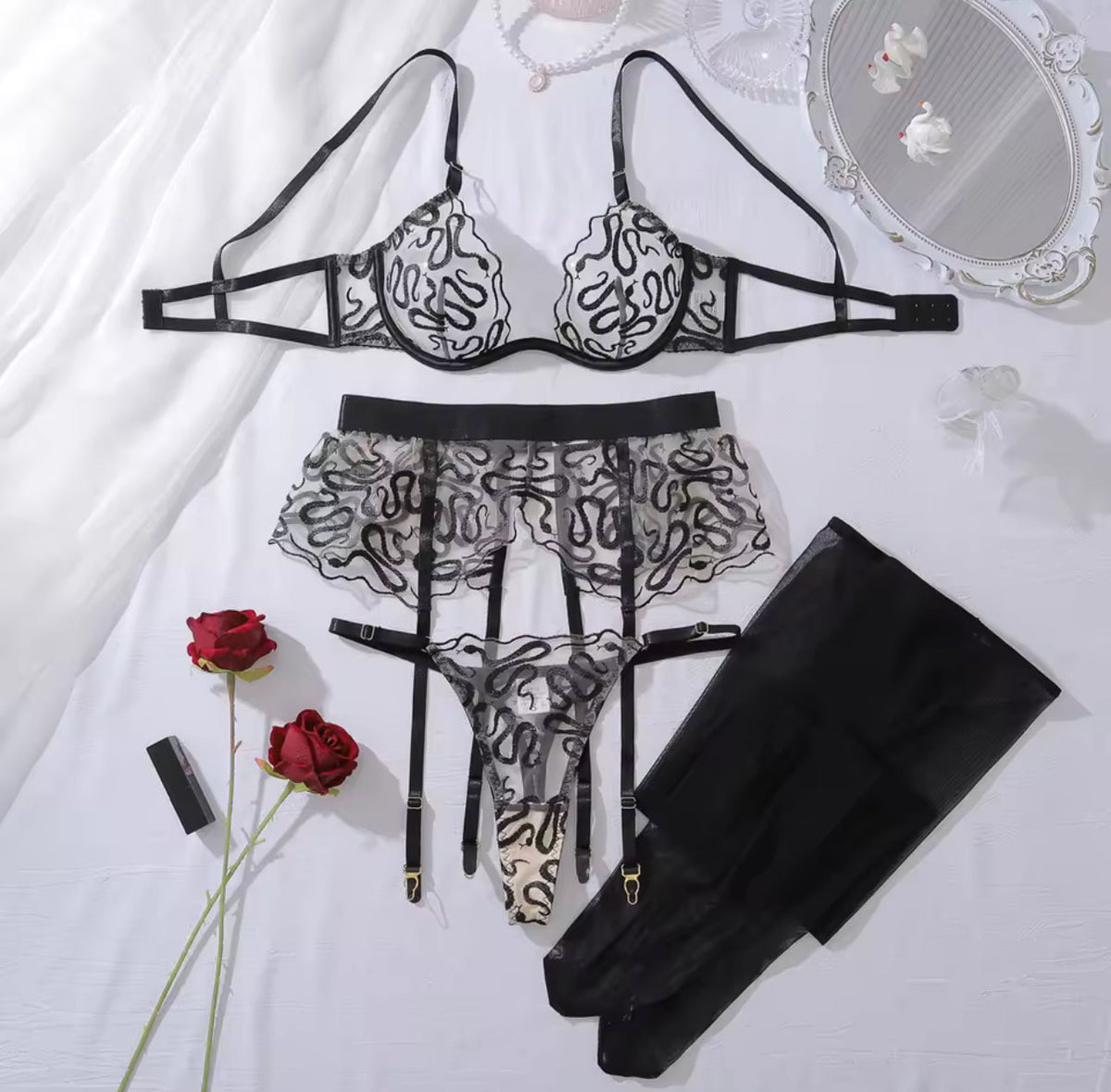 Matilde Sheer Lingerie Set
