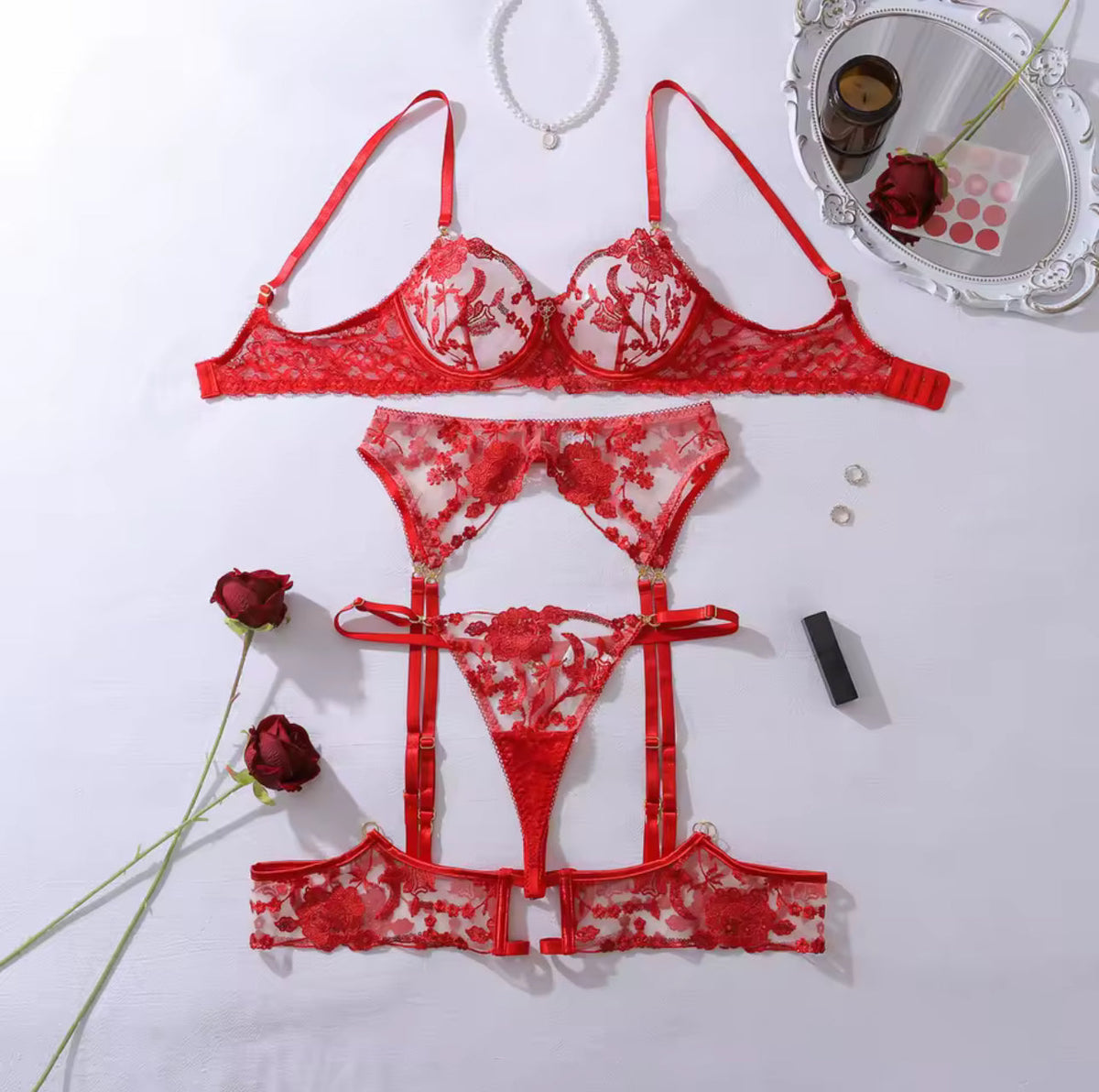 Passion Rouge Lingerie Set