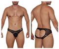 CandyMan Men's Underwear 99672X Chain Jock Briefs Color Black