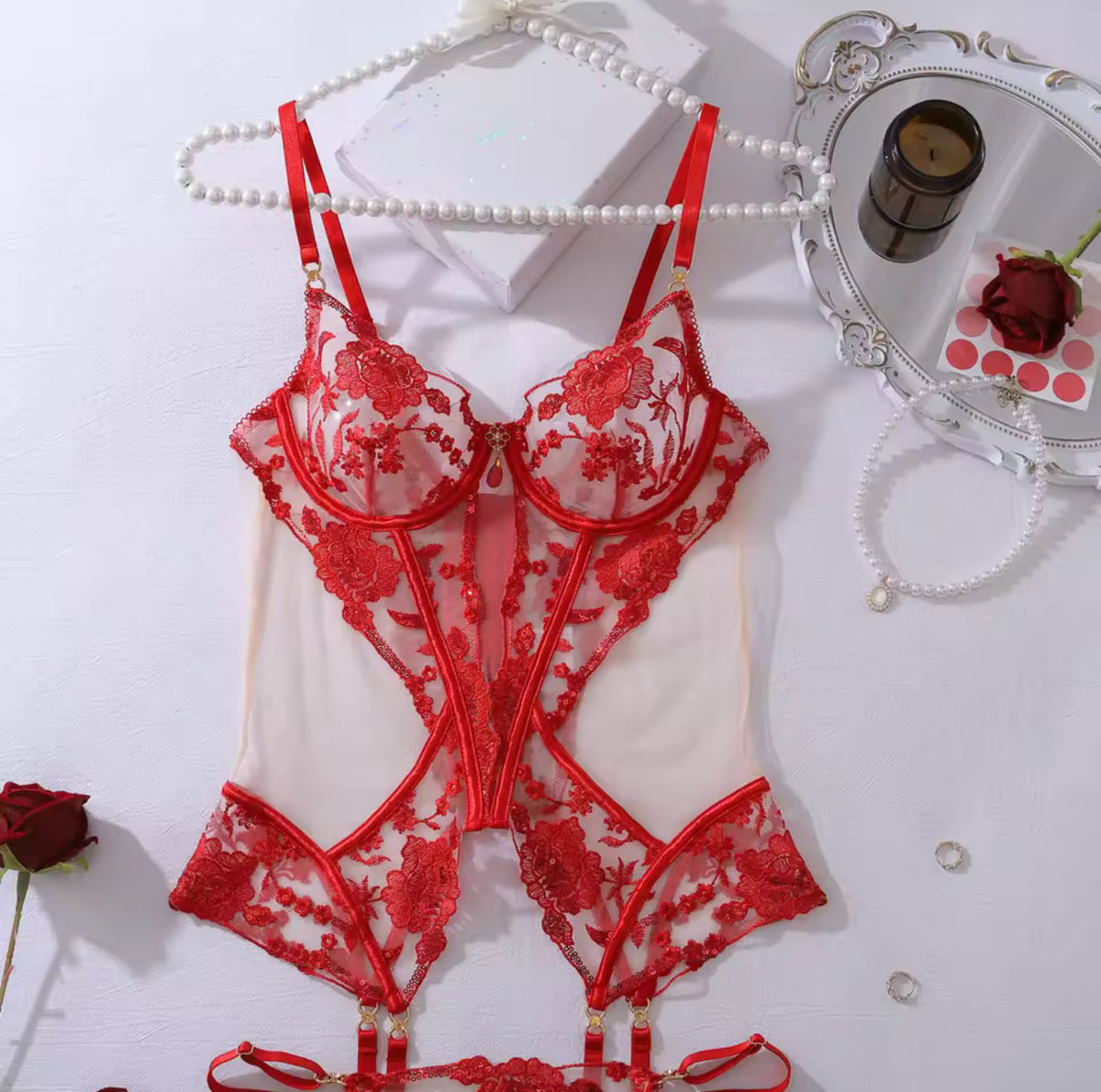 Passion Rouge Corset Set