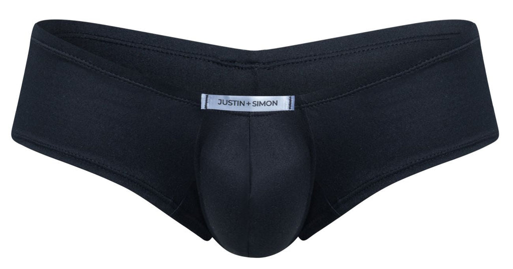 JUSTIN+SIMON Men's Underwear XSJ13 Cheeky Bulge Boxer Color Peach Black