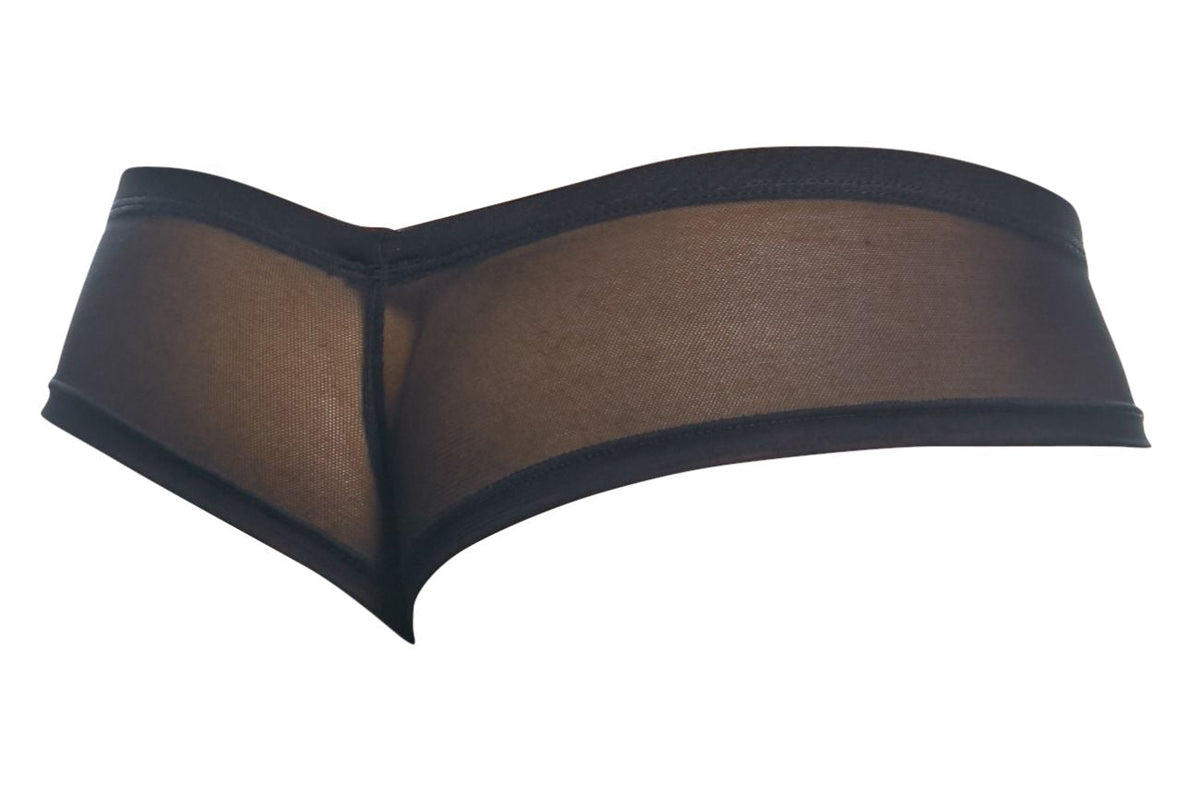 JUSTIN+SIMON Men's Underwear XSJ22 Cheek Briefs Color Black Mesh