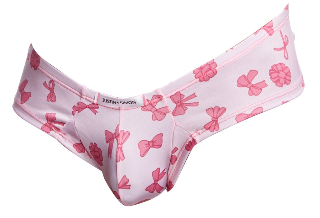 JUSTIN+SIMON Men's Underwear XSJ22 Cheek Briefs Color Coquette