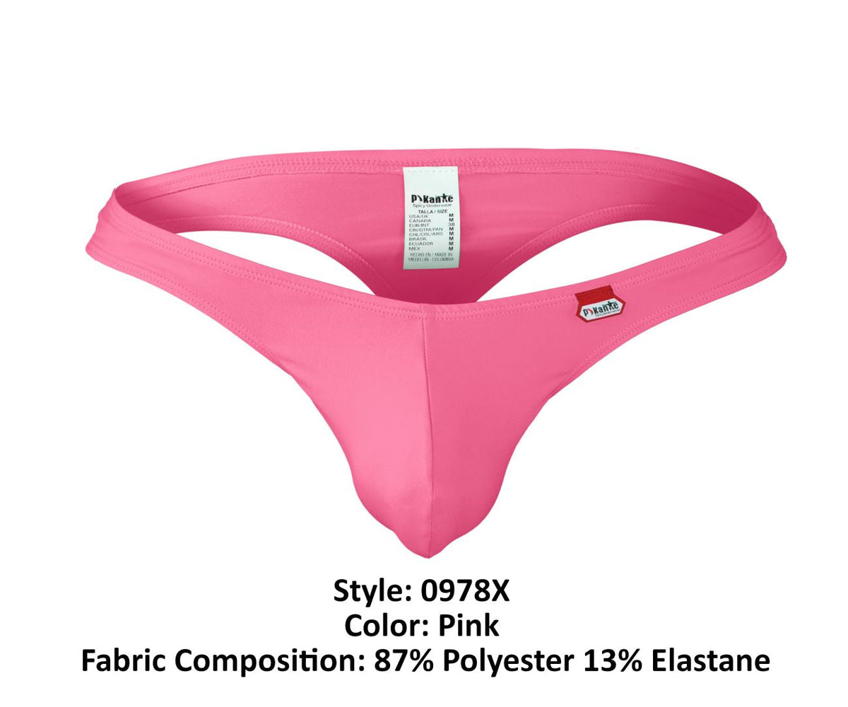 Pikante Men's Underwear PIK 0978X Angola Thongs Color Pink
