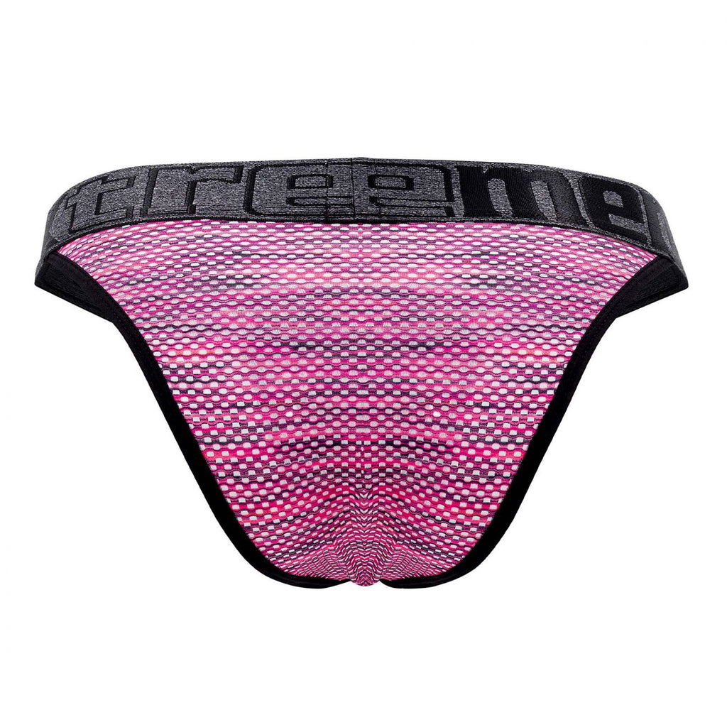 Xtremen Men's Underwear 91098X Microfiber Mesh Bikini Color Pink