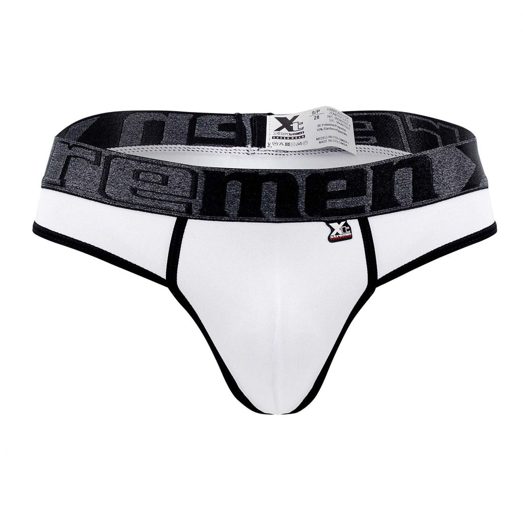 Xtremen Men's Underwear 91101X Microfiber Thongs Color White