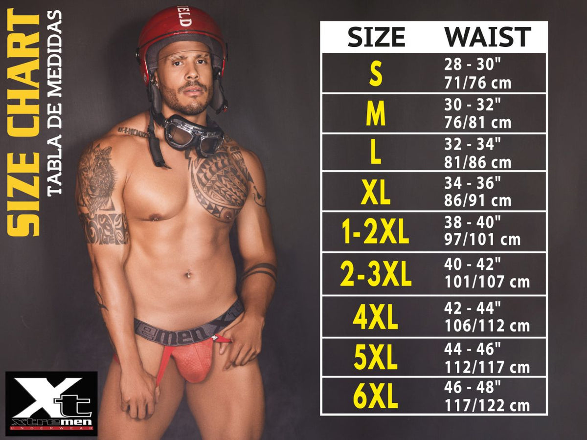 Xtremen Men's Underwear 91098X Microfiber Mesh Bikini Color Red