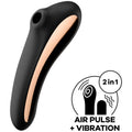 SATISFYER - DUAL KISS SUCCIONADOR Y VIBRADOR 2 EN 1 NEGRO
