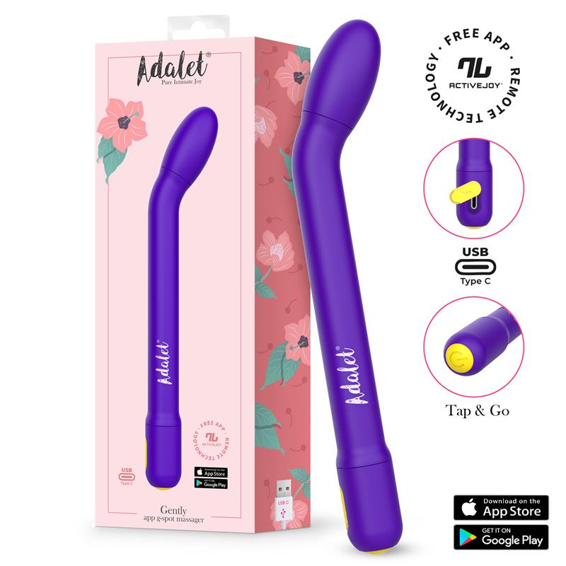 ADALET - GENTLY ESTIMULADOR PUNTO G CON APP PURPURA