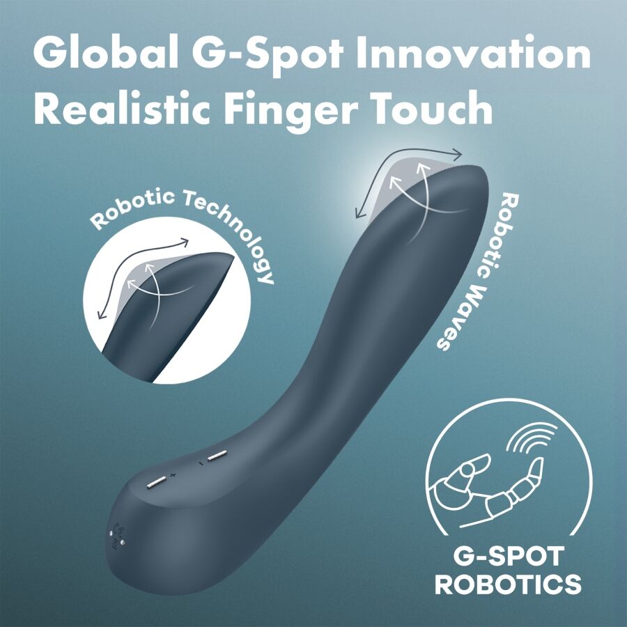 SATISFYER - G-SPOT WAVE 4 VIBRADOR 12 PROGRAMAS DE VIBRACIÓN GRIS OSCURO