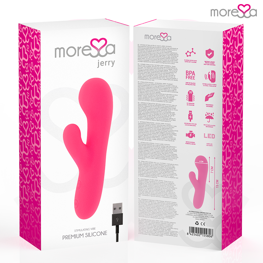 MORESSA - JERRY CLIP VIBRADOR PUNTO G Y CLITORIS PREMIUM SILICONE RECARGABLE