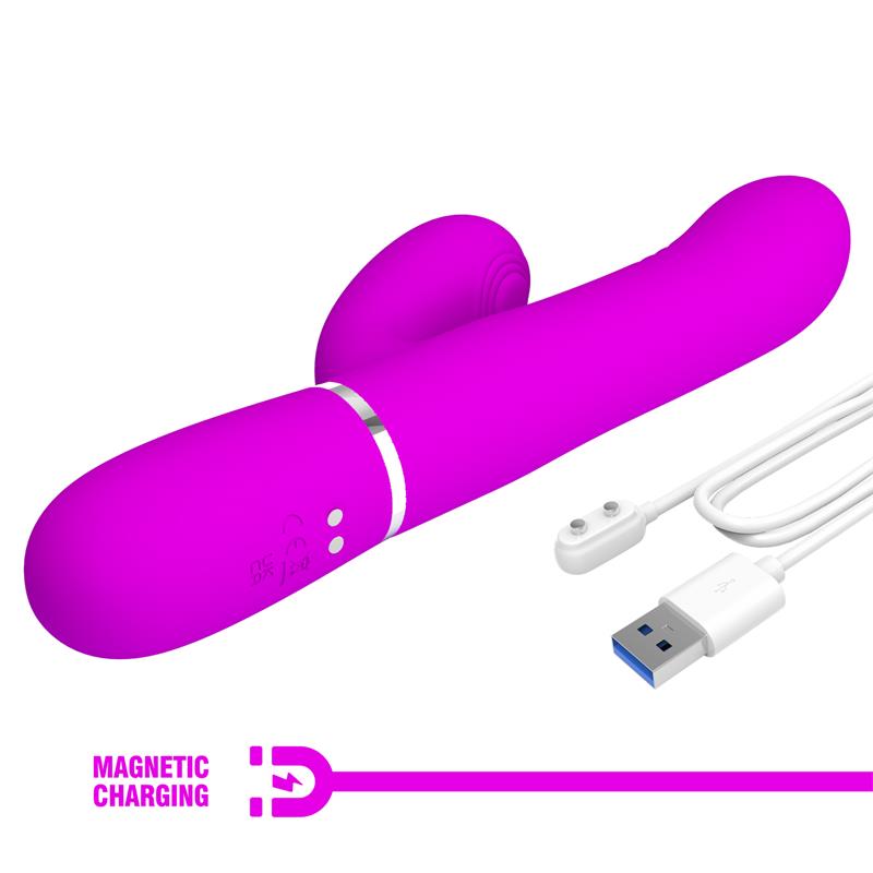 PRETTYLOVE - MARIANA VIBRADOR 4EN1 SILICONA FUCSIA