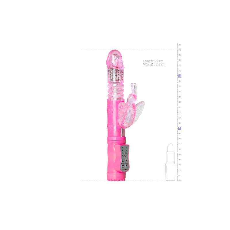 EASYTOYS - VIBRADOR DE CONEJITO - MARIPOSA ROSA